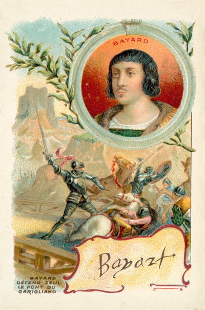 Bayard defending the Bridge of Garigliano on his own, 1503 by French School
